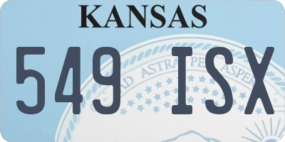 KS license plate 549ISX