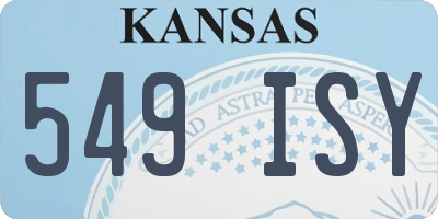 KS license plate 549ISY