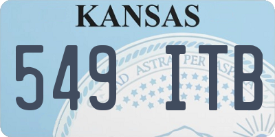 KS license plate 549ITB