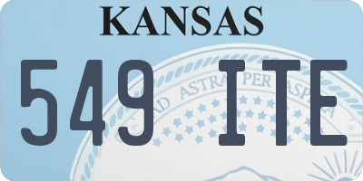 KS license plate 549ITE