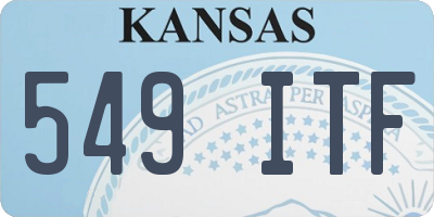 KS license plate 549ITF
