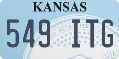 KS license plate 549ITG