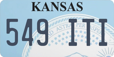 KS license plate 549ITI