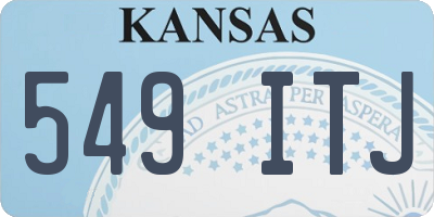 KS license plate 549ITJ