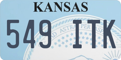 KS license plate 549ITK