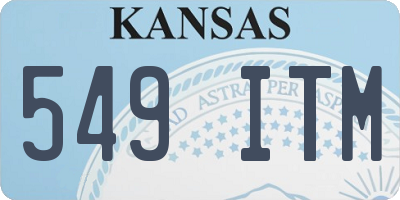 KS license plate 549ITM