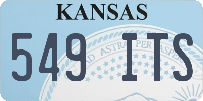 KS license plate 549ITS