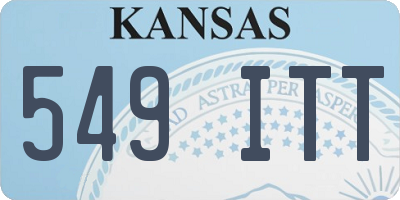 KS license plate 549ITT