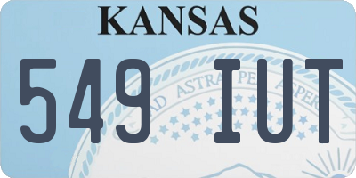 KS license plate 549IUT