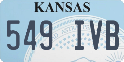 KS license plate 549IVB