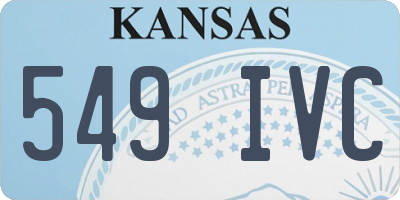 KS license plate 549IVC