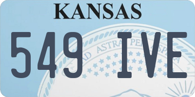 KS license plate 549IVE