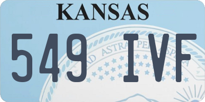 KS license plate 549IVF