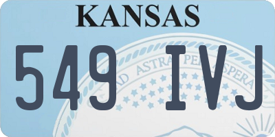 KS license plate 549IVJ