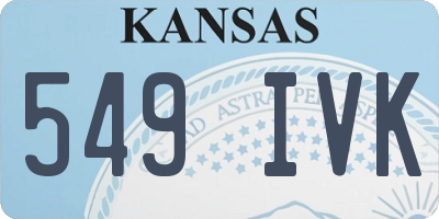 KS license plate 549IVK