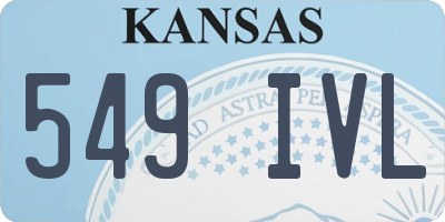 KS license plate 549IVL