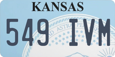 KS license plate 549IVM