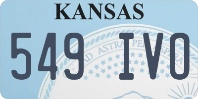 KS license plate 549IVO