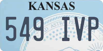 KS license plate 549IVP