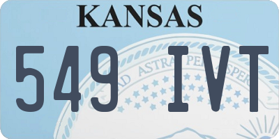KS license plate 549IVT