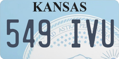 KS license plate 549IVU
