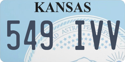 KS license plate 549IVV