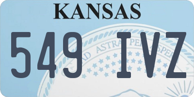 KS license plate 549IVZ