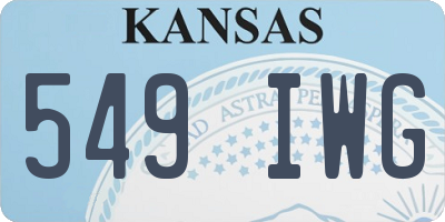 KS license plate 549IWG
