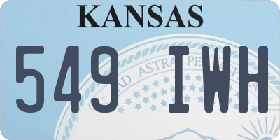 KS license plate 549IWH