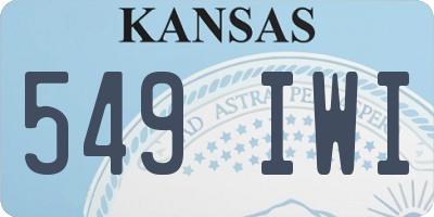 KS license plate 549IWI