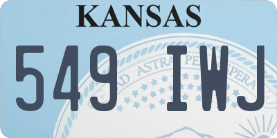 KS license plate 549IWJ