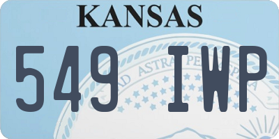 KS license plate 549IWP