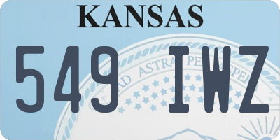 KS license plate 549IWZ