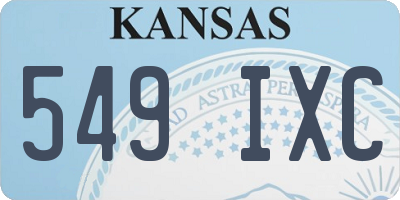 KS license plate 549IXC