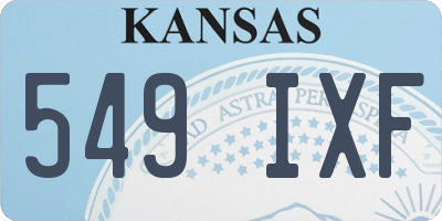 KS license plate 549IXF