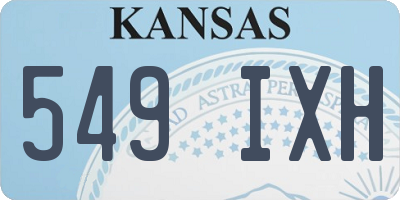 KS license plate 549IXH