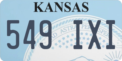 KS license plate 549IXI