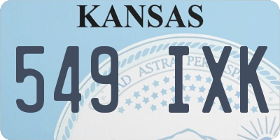 KS license plate 549IXK