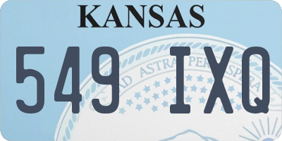 KS license plate 549IXQ