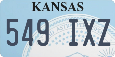 KS license plate 549IXZ