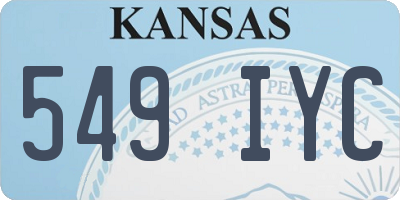 KS license plate 549IYC