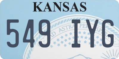 KS license plate 549IYG