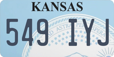 KS license plate 549IYJ