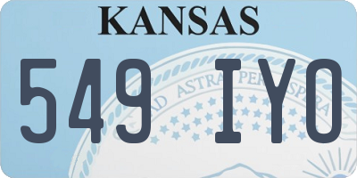 KS license plate 549IYO