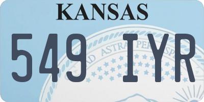 KS license plate 549IYR