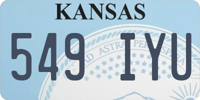 KS license plate 549IYU