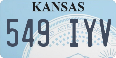KS license plate 549IYV