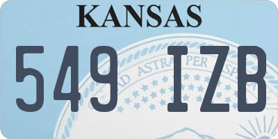 KS license plate 549IZB