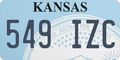 KS license plate 549IZC