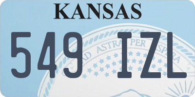 KS license plate 549IZL